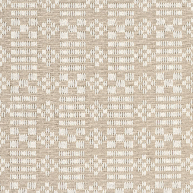 Schumacher Fabric Wilson Embroidery Sand 76792 FOLK ART See Sample INDIA - </p><p>Repeat: Horizontal: 2 7/8" (7CM) and Vertical: 3 1/4" (8CM) 54 1/2" (138CM) - My Fabric Connection -