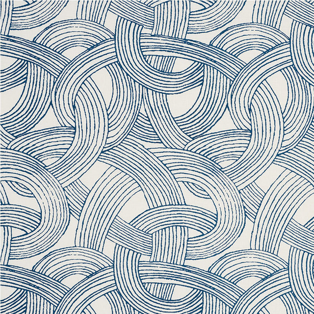 Schumacher Fabric Freeform Blue 178710 FREEHAND See Sample INDIA - </p><p>Repeat: Horizontal: 17 7/8" (45CM) and Vertical: 23 3/4" (60CM) 54 1/8" (137CM) - My Fabric Connection -