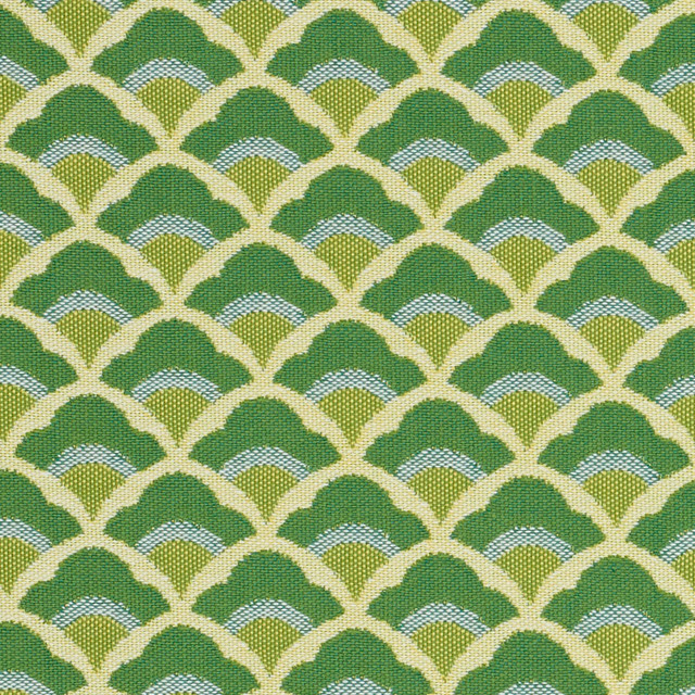 Schumacher Fabric Wilhelm Kelly Green 77182 STEP LIVELY See Sample INDIA - </p><p>Repeat: Horizontal: 1 1/2" (4CM) and Vertical: 1 1/2" (4CM) 52" (132CM) - My Fabric Connection -