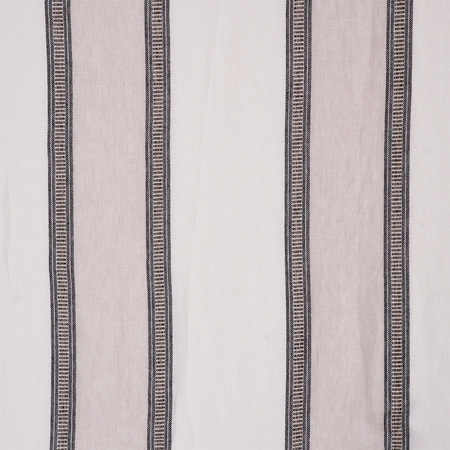 Schumacher Fabric Senita Stripe Sheer Neutral 77430 TRUE WEST See Sample TURKEY - </p><p>Repeat: Horizontal: - and Vertical: 17 1/4" (44CM) 113" (338CM) - My Fabric Connection -