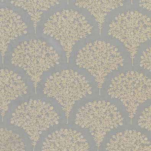Schumacher Fabric Hawthorn Embroidery Spa 63473 CHROMA See Sample INDIA HEAVY DUTY </p><p>Repeat: Horizontal: 6 5/8" (17CM) and Vertical: 6 1/4" (16CM) 51 7/8" WIDE (132CM) - My Fabric Connection -