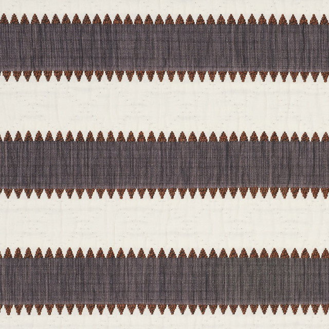 Schumacher Fabric Isolde Stripe Cinder 76751 FOLK ART See Sample ITALY - </p><p>Repeat: Horizontal: 1 3/4" (4CM) and Vertical: 3 3/4" (10CM) 52 1/2" (133CM) - My Fabric Connection -