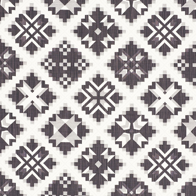 Schumacher Fabric Tristan Patchwork Charcoal 76761 FOLK ART See Sample ITALY - </p><p>Repeat: Horizontal: VERT 13 1/2" (34CM) and Vertical: 13 1/2" (34CM) 53 1/4" (135CM) - My Fabric Connection -