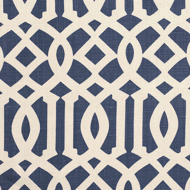 Schumacher Fabric Imperial Trellis Ii Ivory / Navy 174411 PRINT HAPPY See Sample BELGIUM . </p><p>Repeat: Horizontal: 6" (15CM) and Vertical: 12" (30CM) 54" WIDE (137CM) - My Fabric Connection - Schumacher Fabric Imperial Trellis Ii Ivory / Navy 174411 PRINT HAPPY See Sample BELGIUM . </p><p>Repeat: Horizontal: 6" (15CM) and Vertical: 12" (30CM) 54" WIDE (137CM) - My Fabric Connection -