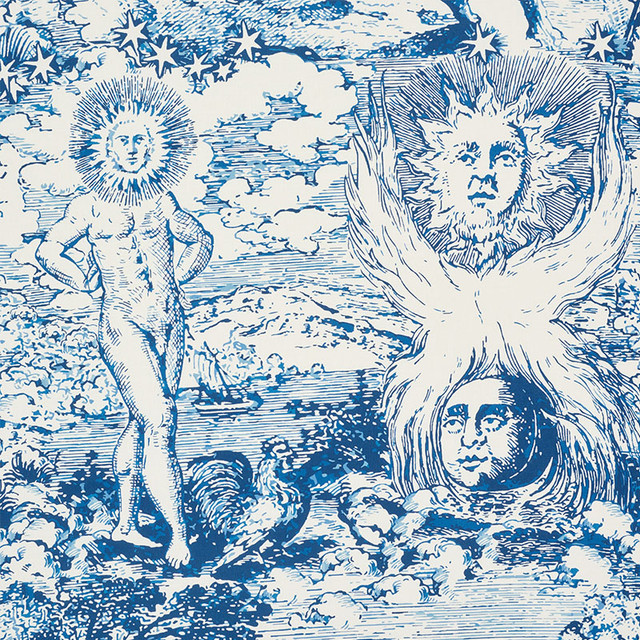 Schumacher Fabric Modern Toile Indigo 178620 JOHNSON HARTIG FOR LIBERTINE See Sample UNITED KINGDOM - </p><p>Repeat: Horizontal: 54" (137CM) and Vertical: 69 3/4" (177CM) 54" (137CM) - My Fabric Connection -