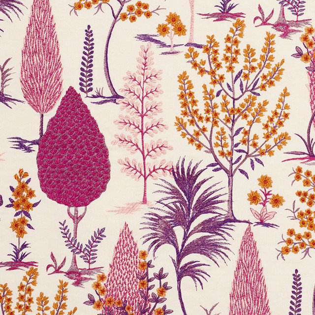 Schumacher Fabric Pandora Embroidery Aubergine 74171 PALAMPORE See Sample INDIA - </p><p>Repeat: Horizontal: 25 1/4" (64CM) and Vertical: 29 1/2" (75CM) 51" (130CM) - My Fabric Connection - Schumacher Fabric Pandora Embroidery Aubergine 74171 PALAMPORE See Sample INDIA - </p><p>Repeat: Horizontal: 25 1/4" (64CM) and Vertical: 29 1/2" (75CM) 51" (130CM) - My Fabric Connection -