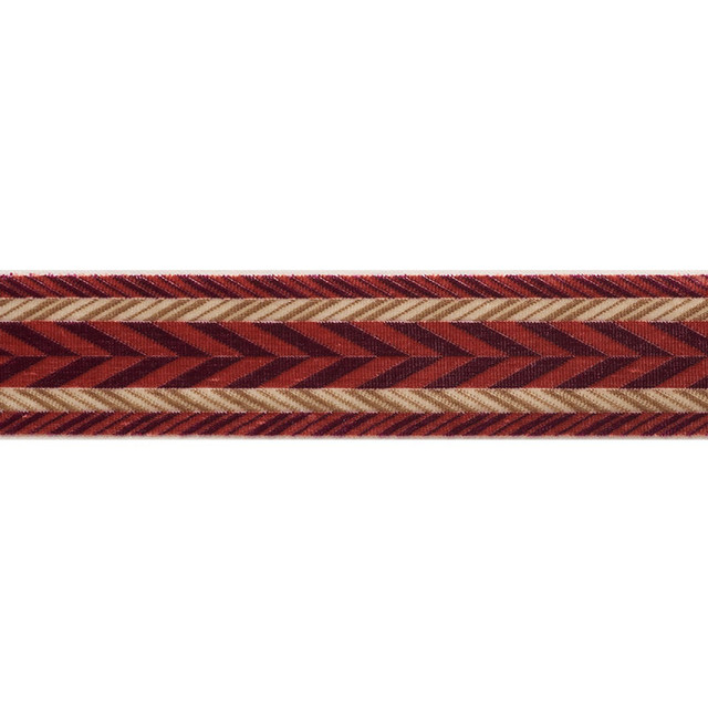 Schumacher Trim Stinson Tape Ruby 74261 RELAXED GLAMOUR See Sample INDIA - </p><p>Repeat: Horizontal: 1 1/4" (3CM) and Vertical: - 3 1/4" (8CM) - My Fabric Connection -