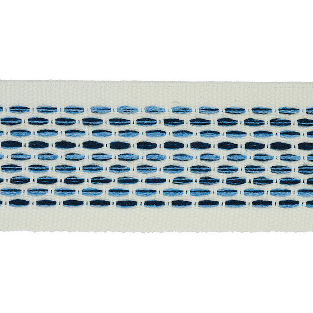 Schumacher Trim Portola Tape Indoor/Outdoor Blue 79421 INDOOR/OUTDOOR PRINTS & WOVENS V See Sample GERMANY - </p><p>Repeat: Horizontal: - and Vertical: - 1 5/8" (4CM) - My Fabric Connection - Schumacher Trim Portola Tape Indoor/Outdoor Blue 79421 INDOOR/OUTDOOR PRINTS & WOVENS V See Sample GERMANY - </p><p>Repeat: Horizontal: - and Vertical: - 1 5/8" (4CM) - My Fabric Connection -