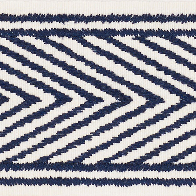 Schumacher Trim Nicholson Tape Navy 69962 CLIQUE See Sample INDIA - </p><p>Repeat: Horizontal: 2 3/4" (7CM) and Vertical: 1/2" (1CM) 3" (8CM) - My Fabric Connection - Schumacher Trim Nicholson Tape Navy 69962 CLIQUE See Sample INDIA - </p><p>Repeat: Horizontal: 2 3/4" (7CM) and Vertical: 1/2" (1CM) 3" (8CM) - My Fabric Connection -
