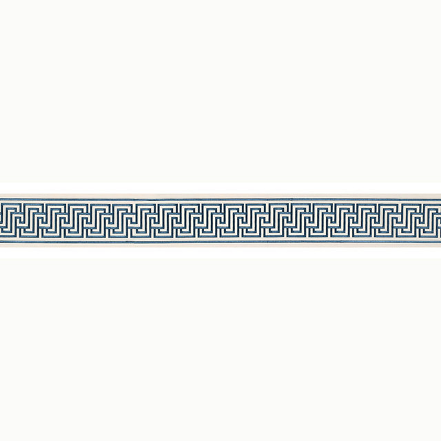 Schumacher Trim Labyrinth Tape Bleu 66143 MARY MCDONALD See Sample INDIA - </p><p>Repeat: Horizontal: 2 1/2" (6CM) and Vertical: - 6" WIDE (15CM) - My Fabric Connection - Schumacher Trim Labyrinth Tape Bleu 66143 MARY MCDONALD See Sample INDIA - </p><p>Repeat: Horizontal: 2 1/2" (6CM) and Vertical: - 6" WIDE (15CM) - My Fabric Connection -