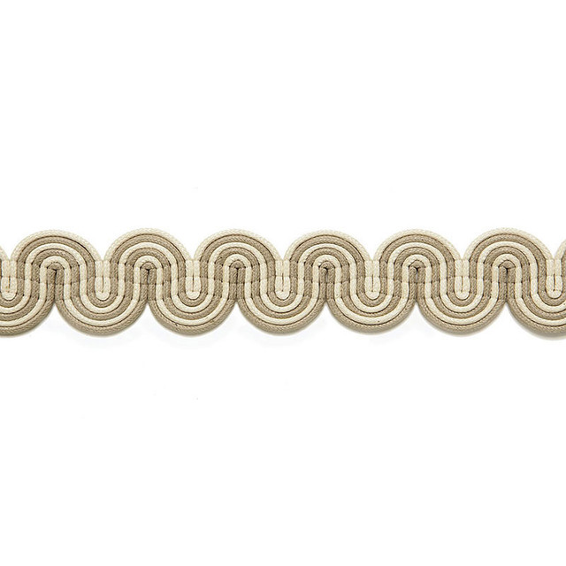 Schumacher Trim Sabine Braid Blanc / Linen 65360 AU NATUREL TRIMMINGS See Sample BELGIUM . </p><p>Repeat: Horizontal: - and Vertical: - 1 2/8" WIDE (3CM) - My Fabric Connection -