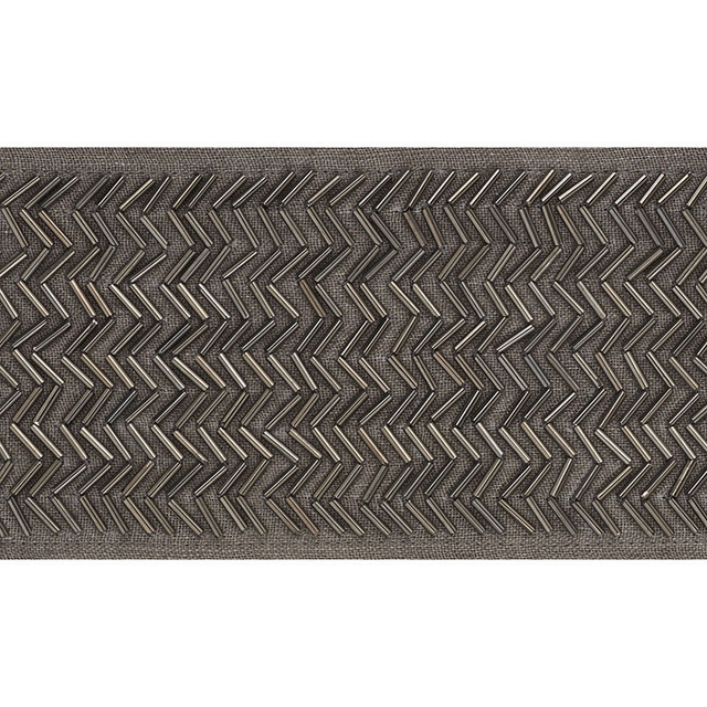 Schumacher Trim Hayworth Tape Gunmetal 70681 COUTURE TRIMS See Sample INDIA - </p><p>Repeat: Horizontal: - and Vertical: - 3 1/2" (9CM) - My Fabric Connection - Schumacher Trim Hayworth Tape Gunmetal 70681 COUTURE TRIMS See Sample INDIA - </p><p>Repeat: Horizontal: - and Vertical: - 3 1/2" (9CM) - My Fabric Connection -