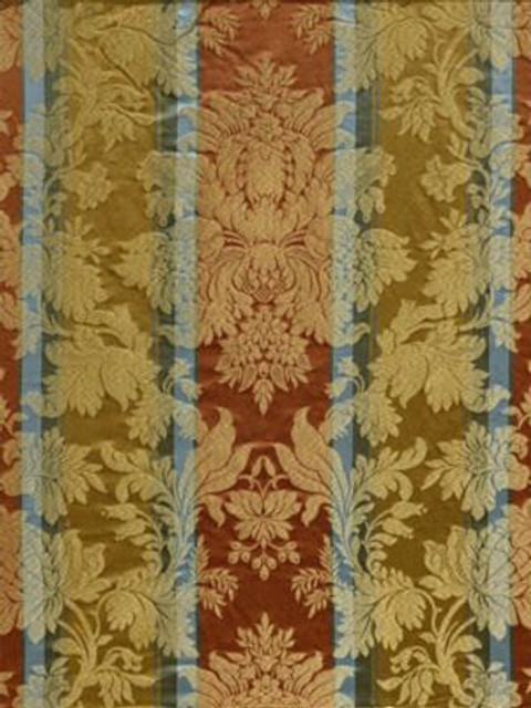 Old World Weavers Fabric Urbino Imberline Gold Multi Y064770002 42% VISCOSE 30% COTTON 28% SILK ITALY LIGHT DUTY Horizontal: 27.5" and Vertical: 25" 55 - My Fabric Connection -