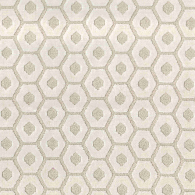 Norbar Fabric Bryce Vanilla RITZ 88% VISCOSE 12% POLYESTER INDIA 1 3/4"V 2 1/2"H 56" - My Fabric Connection -