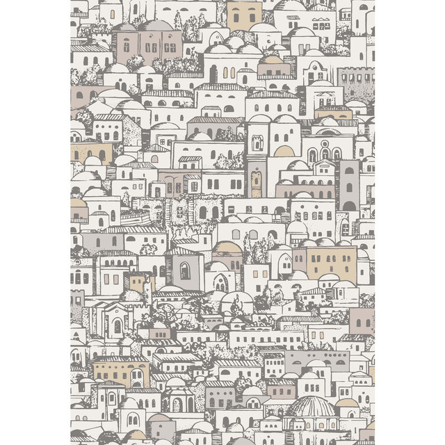 Cole & Son Wallcovering Mediterranea White/Gilver COLE & SON FORNASETTI SENZA TEMPO PAPER - 100% United Kingdom - Horizontal: 20.5 and Vertical: 29.9 20.5 - My Fabric Connection -