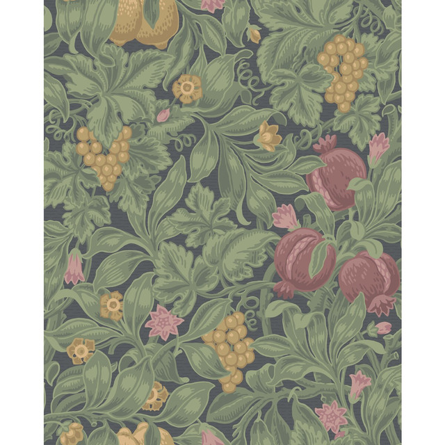 Cole & Son Wallcovering Vines Of Pomona Crim/Oliv COLE & SON PEARWOOD PAPER - 100% United Kingdom - Horizontal: 20.5 and Vertical: 25.5 20.5 - My Fabric Connection -