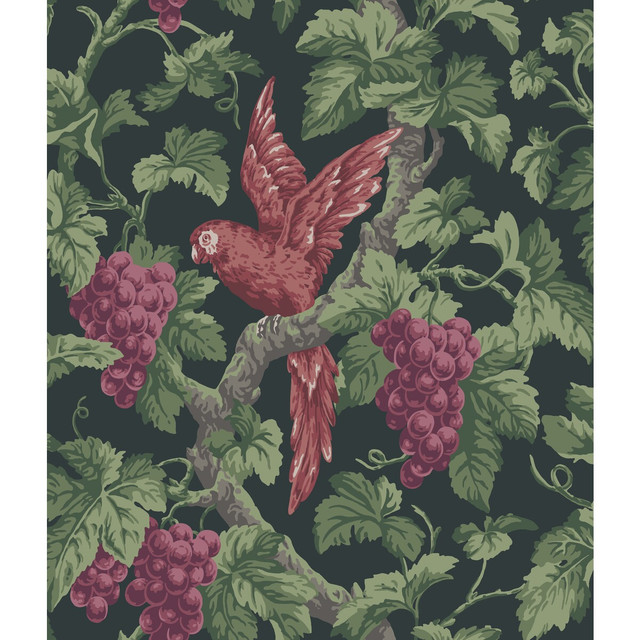 Cole & Son Wallcovering Woodvale Orchard Ruby/Ch COLE & SON PEARWOOD PAPER - 100% United Kingdom - Horizontal: 20.5 and Vertical: 24 20.5 - My Fabric Connection -