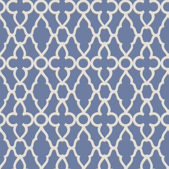 Cole & Son Wallcovering Treillage White/Hyacinth COLE & SON PEARWOOD PAPER - 100% United Kingdom - Horizontal: 20.5 and Vertical: 20.5 20.5 - My Fabric Connection -