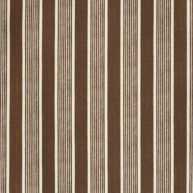 Lee Jofa Fabric Elba Stripe Brown PAOLO MOSCHINO FABRICS LINEN - 67%;COTTON - 33% United Kingdom HEAVY Horizontal: 5.51 and Vertical: - 51.18 - My Fabric Connection -