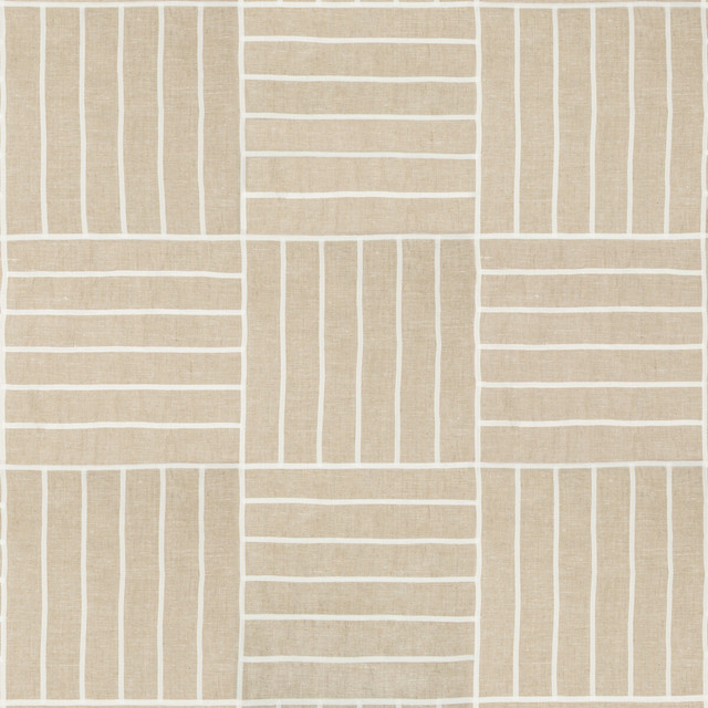 Kravet Design Fabric Local Grid Natural BARCLAY BUTERA SAGAMORE LINEN - 93%;POLYESTER - 7% India - Horizontal: 26 and Vertical: 26 52 - My Fabric Connection -