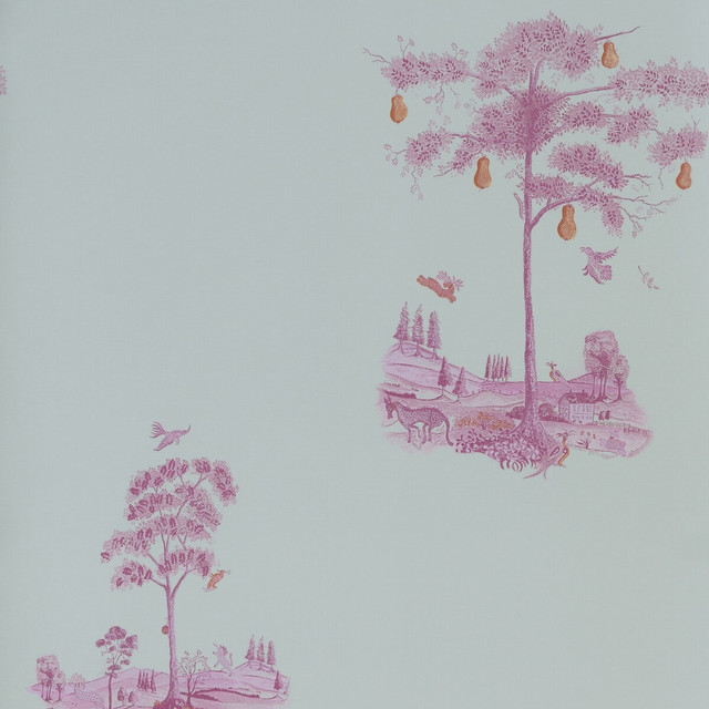 Kravet Couture Wallcovering Pear Tree Sunrise Pink ANDREW MARTIN KIT KEMP WOOD PULP - 45%;BINDER - 20%;MINERAL FILLERS - 20%;POLYESTER - 15% United Kingdom - Horizontal: 10.5 and Vertical: 11.5 27 - My Fabric Connection -