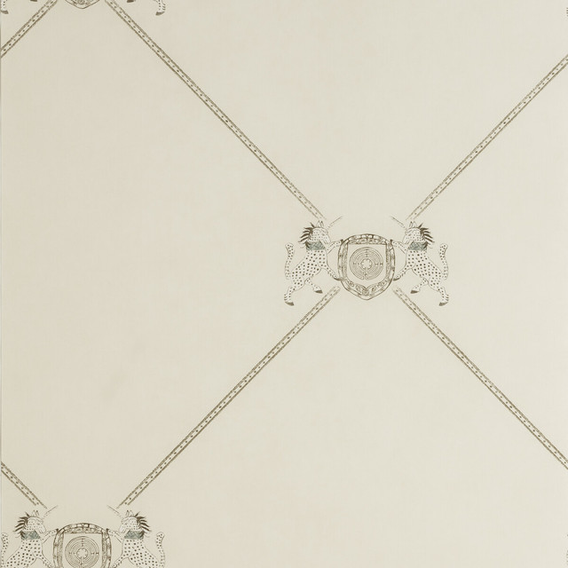 Kravet Couture Wallcovering Unicorn White ANDREW MARTIN KIT KEMP WOOD PULP - 45%;BINDER - 20%;MINERAL FILLERS - 20%;POLYESTER - 15% United Kingdom - Horizontal: 8 and Vertical: 8 20.5 - My Fabric Connection -