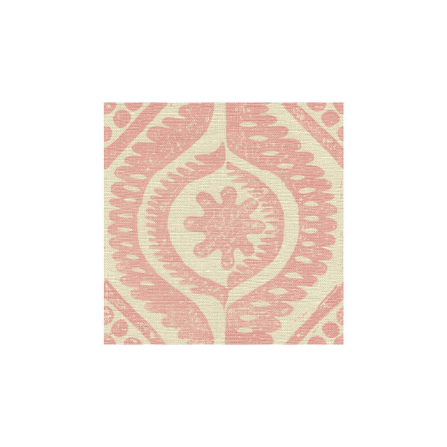 Lee Jofa Fabric Damask Pink BLITHFIELD LINEN - 100% United Kingdom - Horizontal: 23 and Vertical: 22 53.5 - My Fabric Connection -