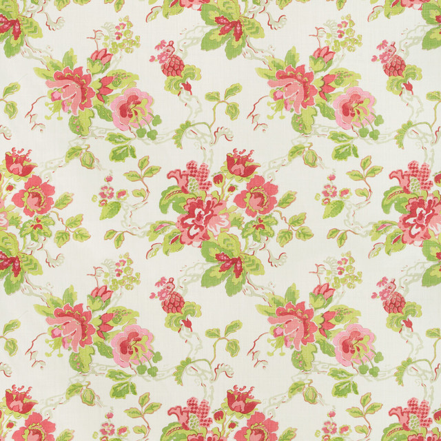 Lee Jofa Fabric Parnham Pink/Lime BLITHFIELD LINEN - 100% United Kingdom HEAVY Horizontal: 25.25 and Vertical: 28 51.5 - My Fabric Connection -