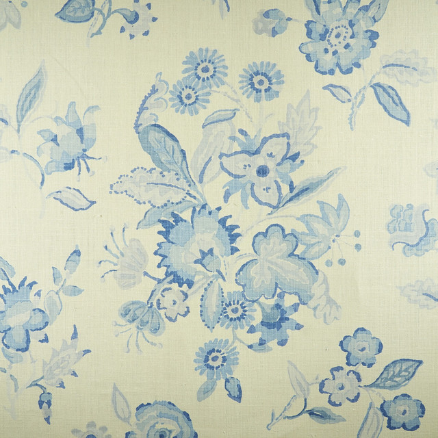 Lee Jofa Fabric Hadleigh Blue BLITHFIELD LINEN - 100% United Kingdom - Horizontal: 27 and Vertical: 27.75 54.75 - My Fabric Connection -