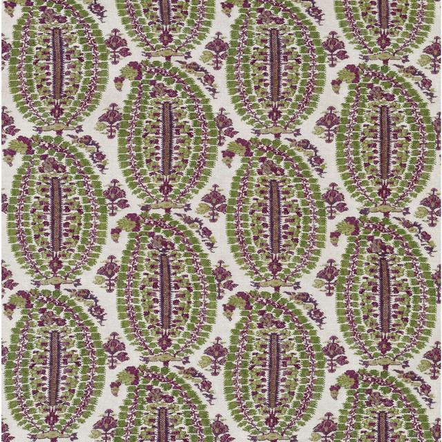 Lee Jofa Fabric Anoushka Plum/Green BLITHFIELD LINEN - 51%;COTTON - 49% Italy MEDIUM Horizontal: 13.39 and Vertical: 20.08 53.54 - My Fabric Connection -