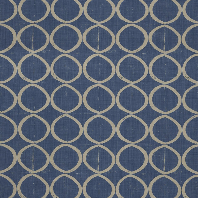 Lee Jofa Fabric Circles Azure BLITHFIELD LINEN - 100% United Kingdom HEAVY Horizontal: 13.4 and Vertical: 25.2 53.5 - My Fabric Connection -