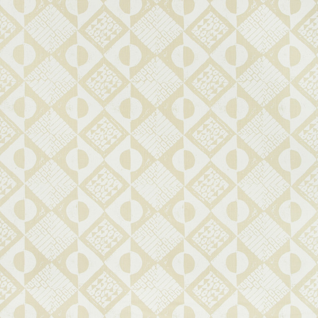 Lee Jofa Fabric Circles And Squares Off White BLITHFIELD LINEN - 100% United Kingdom HEAVY Horizontal: 13.4 and Vertical: 27.2 53.5 - My Fabric Connection -