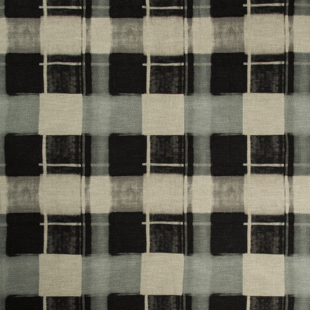 Kravet Design Fabric Blockaded Kohl BARCLAY BUTERA SAGAMORE LINEN - 52%;VISCOSE - 33%;COTTON - 15% Italy HEAVY Horizontal: 13.77 and Vertical: 21 54 - My Fabric Connection -