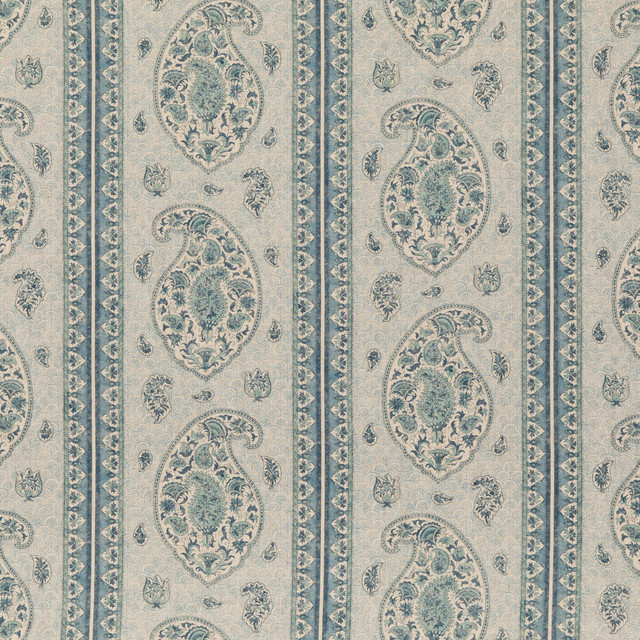 G P & J Baker Fabric Coromandel Blue COROMANDEL LINEN - 100% United Kingdom - Horizontal: 13.593 and Vertical: 24.822 54.372 - My Fabric Connection -