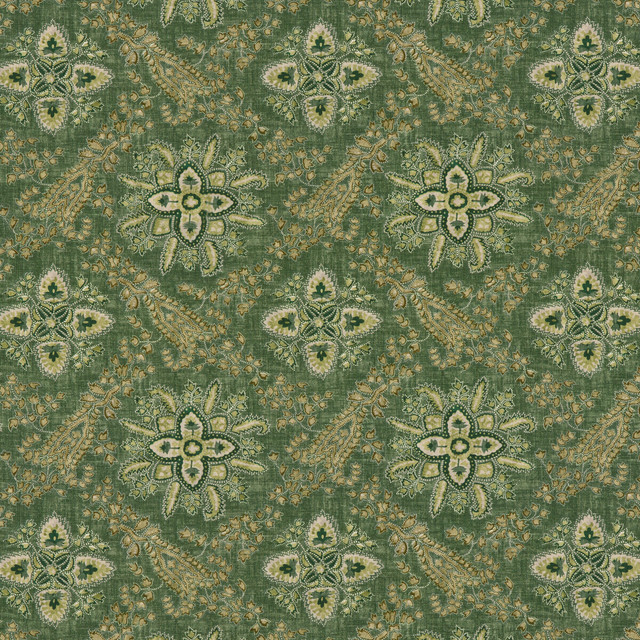 G P & J Baker Fabric Cashmira Emerald COROMANDEL VISCOSE - 82%;LINEN - 18% United Kingdom - Horizontal: 13.593 and Vertical: 12.608 54.372 - My Fabric Connection -