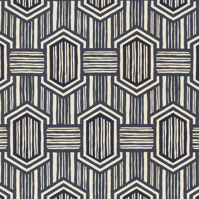 Threads Fabric Nala Indigo NALA PRINTS LINEN - 100% Italy - Horizontal: 12.608 and Vertical: 26.398 50.432 - My Fabric Connection -