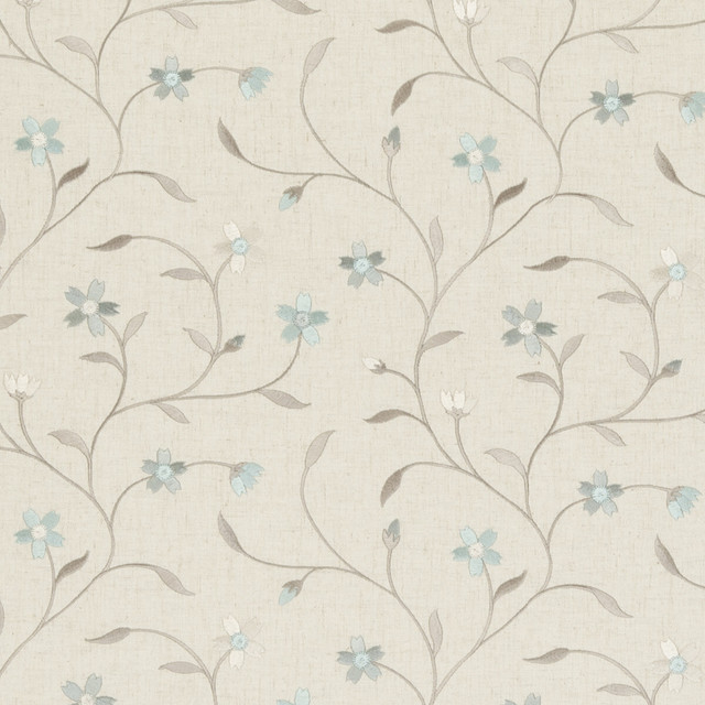 Clarke And Clarke Fabric Mellor Mineral CLARKE & CLARKE RIBBLE VALLEY POLYESTER - 61%;LINEN - 19%;VISCOSE - 11%;COTTON - 9% India - Horizontal: 10.63 and Vertical: 9.25 53 - My Fabric Connection -