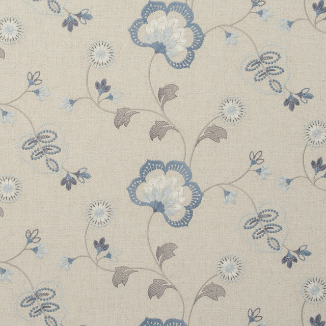 Clarke And Clarke Fabric Chatsworth Chambray CLARKE & CLARKE MANOR HOUSE VISCOSE - 34%;COTTON - 22%;LINEN - 22%;POLYESTER - 22% India - Horizontal: 25.59 and Vertical: 9.06 54 - My Fabric Connection -