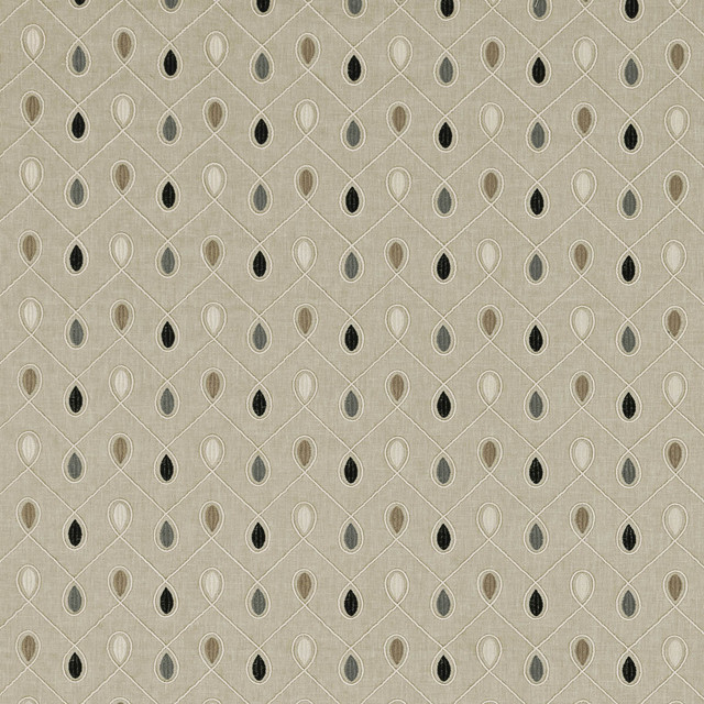 Clarke And Clarke Fabric Healey Charcoal CLARKE & CLARKE RICHMOND POLYESTER - 52%;COTTON - 48% India - Horizontal: 6.3 and Vertical: 4.53 54 - My Fabric Connection -