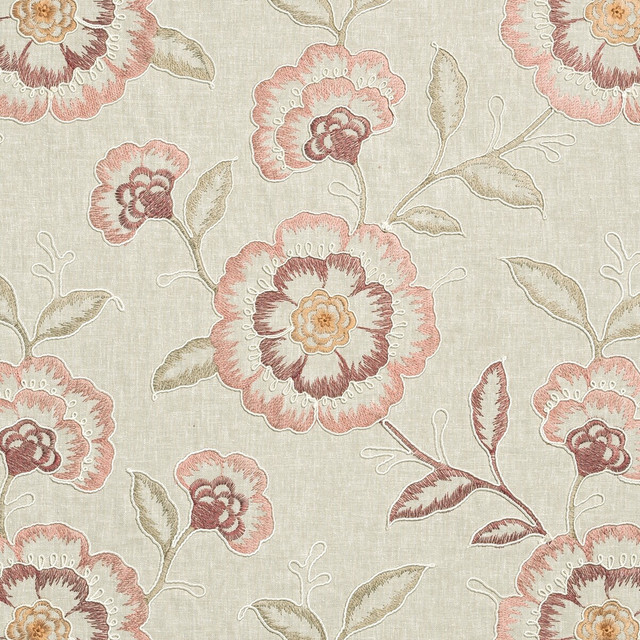 Clarke And Clarke Fabric Richmond Spice CLARKE & CLARKE RICHMOND POLYESTER - 52%;COTTON - 48% India - Horizontal: 16.93 and Vertical: 18.9 54 - My Fabric Connection -