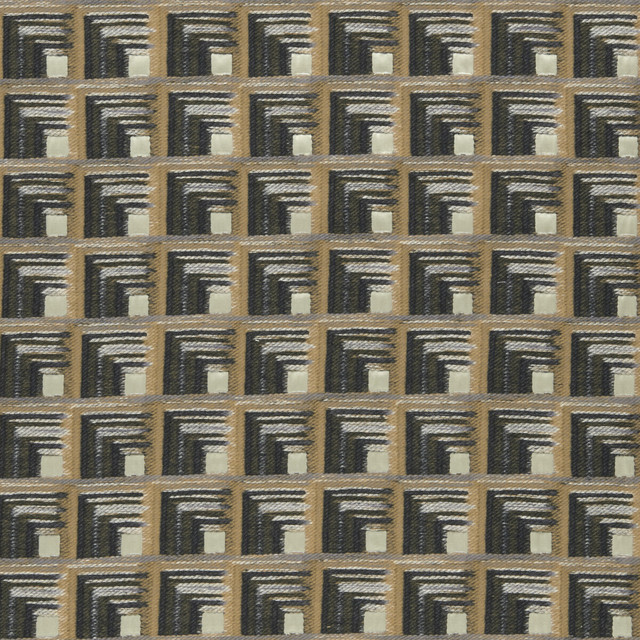 Clarke And Clarke Fabric Oni Charcoal/Cinnamon CLARKE & CLARKE AMARA VISCOSE - 70%;COTTON - 15%;POLYESTER - 15% India - Horizontal: 4.65 and Vertical: 4.45 55 - My Fabric Connection -