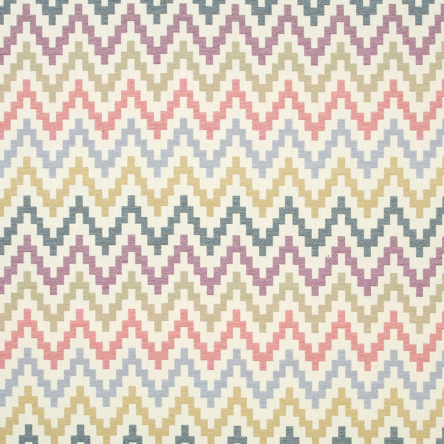 Clarke And Clarke Fabric Klaudia Indigo/Cranberry CLARKE & CLARKE WILDERNESS POLYESTER - 75%;COTTON - 25% India - Horizontal: 3.35 and Vertical: 14.57 51 - My Fabric Connection -