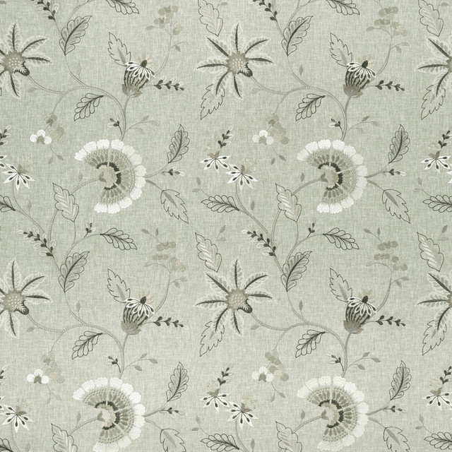 Clarke And Clarke Fabric Delamere Natural CLARKE & CLARKE HALCYON POLYESTER - 52%;COTTON - 48% India - Horizontal: 17.05 and Vertical: 18.9 54 - My Fabric Connection -
