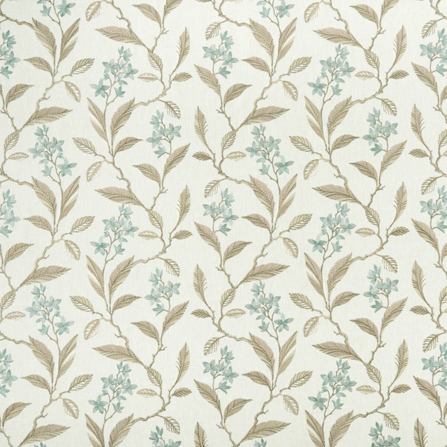 Clarke And Clarke Fabric Melrose Duckegg CLARKE & CLARKE HALCYON POLYESTER - 52%;COTTON - 48% India - Horizontal: 17.32 and Vertical: 12.8 54 - My Fabric Connection -