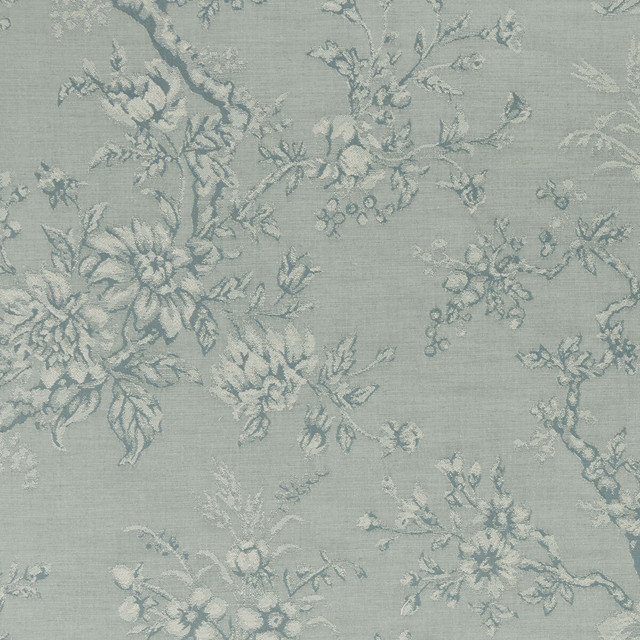 Clarke And Clarke Fabric Simone Eau De Nil CLARKE & CLARKE CASTLE GARDEN VISCOSE - 51%;COTTON - 36%;LINEN - 13% Turkey MEDIUM Horizontal: 27.56 and Vertical: 28.74 54 - My Fabric Connection -