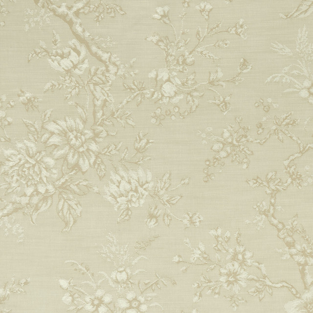 Clarke And Clarke Fabric Simone Natural CLARKE & CLARKE CASTLE GARDEN VISCOSE - 51%;COTTON - 36%;LINEN - 13% Turkey MEDIUM Horizontal: 27.56 and Vertical: 28.74 54 - My Fabric Connection -