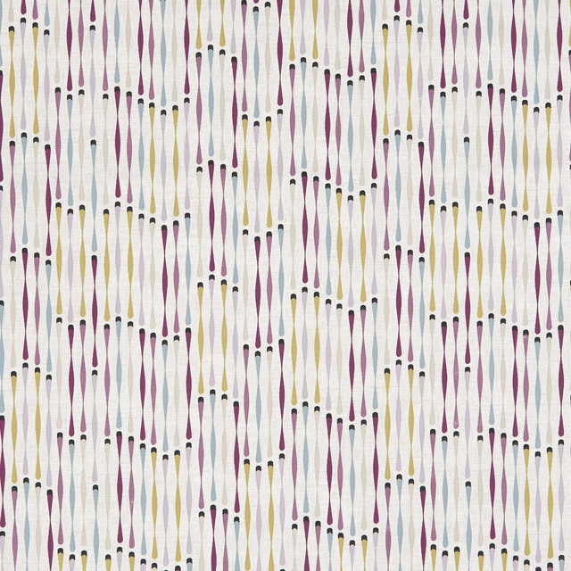 Clarke And Clarke Fabric Cassandra Damson CLARKE & CLARKE OCTAVIA COTTON - 100% Turkey MEDIUM Horizontal: 13.5 and Vertical: 12.6 54 - My Fabric Connection -