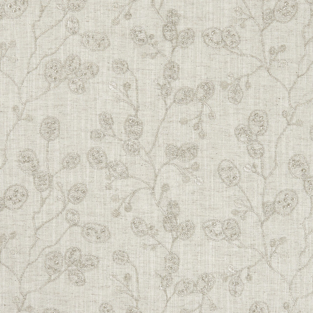 Clarke And Clarke Fabric Honesty Natural/Gilver CLARKE & CLARKE BOTANICA VISCOSE - 70%;LINEN - 30% India - Horizontal: 12.99 and Vertical: 9.25 55 - My Fabric Connection -