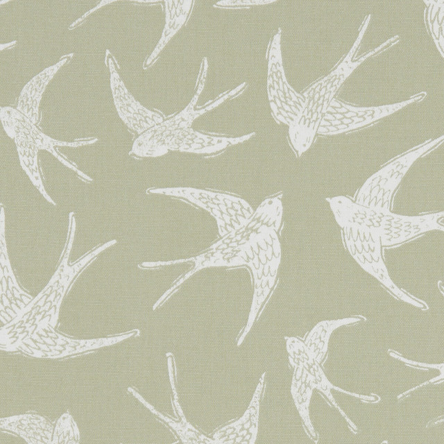 Clarke And Clarke Fabric Fly Away Sage CLARKE & CLARKE LAND & SEA COTTON - 100% Turkey MEDIUM Horizontal: 17.99 and Vertical: 24.8 54 - My Fabric Connection -