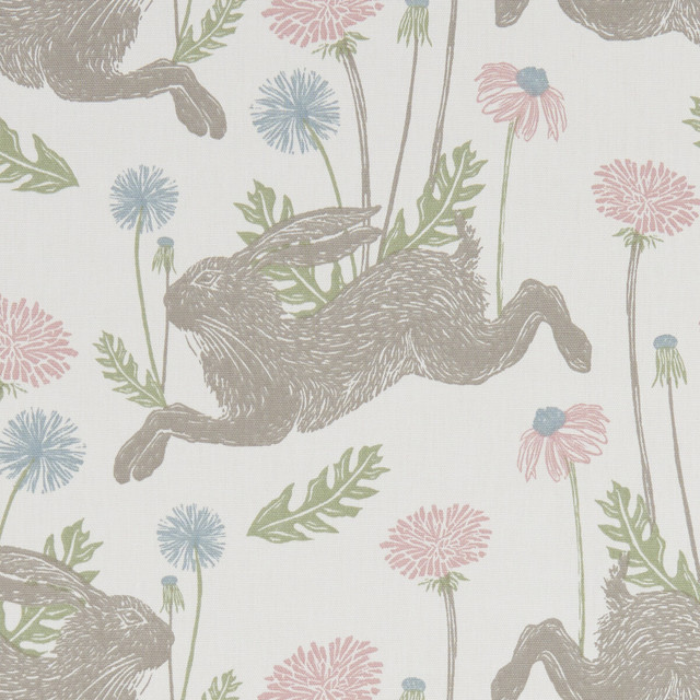 Clarke And Clarke Fabric March Hare Pastel CLARKE & CLARKE LAND & SEA COTTON - 100% Turkey MEDIUM Horizontal: 13.5 and Vertical: 12.4 54 - My Fabric Connection -